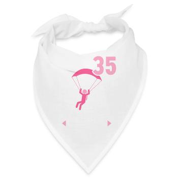 Ich bin 35 Ab jetzt gehts abwärts 35 Geburtstag - Bandana - Weiß - Vorne