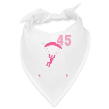 Ich bin 45 Ab jetzt gehts abwärts 45 Geburtstag - Bandana - Weiß - Vorne