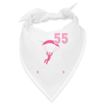 Ich bin 55 Ab jetzt gehts abwärts 55 Geburtstag - Bandana - Weiß - Vorne