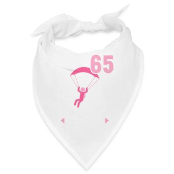 Ich bin 65 Ab jetzt gehts abwärts 65 Geburtstag - Bandana - Weiß - Vorne