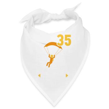 Ich bin 35 Ab jetzt gehts abwärts 35 Geburtstag - Bandana - Weiß - Vorne
