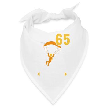 Ich bin 65 Ab jetzt gehts abwärts 65 Geburtstag - Bandana - Weiß - Vorne