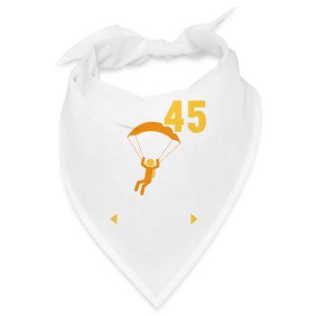 Ich bin 45 Ab jetzt gehts abwärts 45 Geburtstag - Bandana - Weiß - Vorne