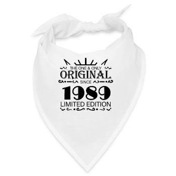 1989 - Baujahr 1989 - Jahrgang 1989 - Bandana - Weiß - Vorne