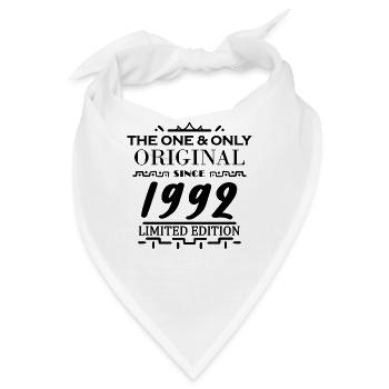 1992 - Baujahr 1992 - Jahrgang 1992 - Bandana - Weiß - Vorne