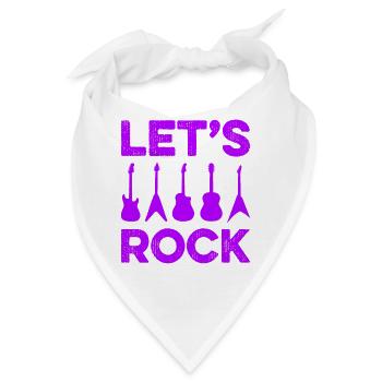 Rock and Roll Musik Rock - Bandana - Weiß - Vorne