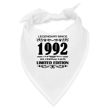 1992 - Jahrgang 1992 - Baujahr 1992 - Bandana - Weiß - Vorne