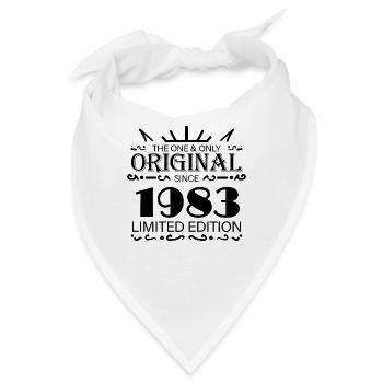 1983 - Baujahr 1983 - Jahrgang 1983 - Bandana - Weiß - Vorne