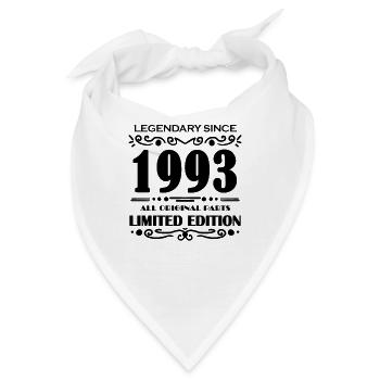 1993 - Jahrgang 1993 - Baujahr 1993 - Bandana - Weiß - Vorne