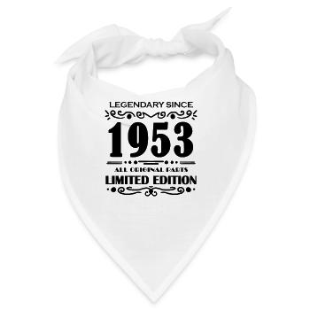 1953 - Jahrgang 1953 - Baujahr 1953 - Bandana - Weiß - Vorne