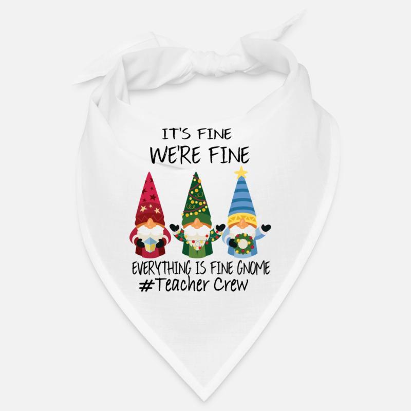 It's Fine We're Fine Everything Is Fine Gnome Bandana