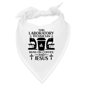 This Laboratory Technician Runs On Lab Scientist - Bandana - Weiß - Vorne