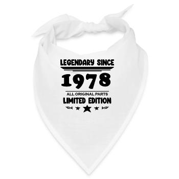 1978 - Jahrgang 1978 - Baujahr 1978 - Bandana - Weiß - Vorne