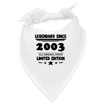 2003 - Jahrgang 2003 - Baujahr 2003 - Bandana - Weiß - Vorne