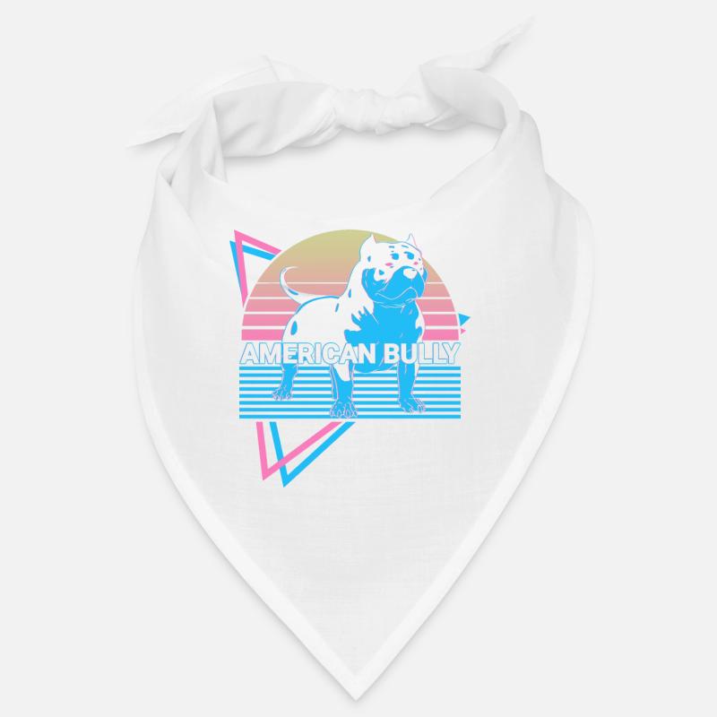 American Bully Retro - Bandana - blanc