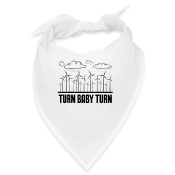 Turn Baby Turn Loves Wind Power Turbine Technician - Bandana - Weiß - Vorne