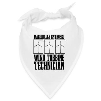 Marginally Enthused Wind Energy Turbine Technician - Bandana - Weiß - Vorne