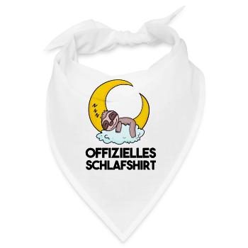 Schlaf Müde Schlafen Faultier - Bandana - Weiß - Vorne