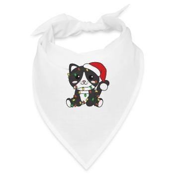 Katze Weihnachten Winter Tiere Katzen - Bandana - Weiß - Vorne