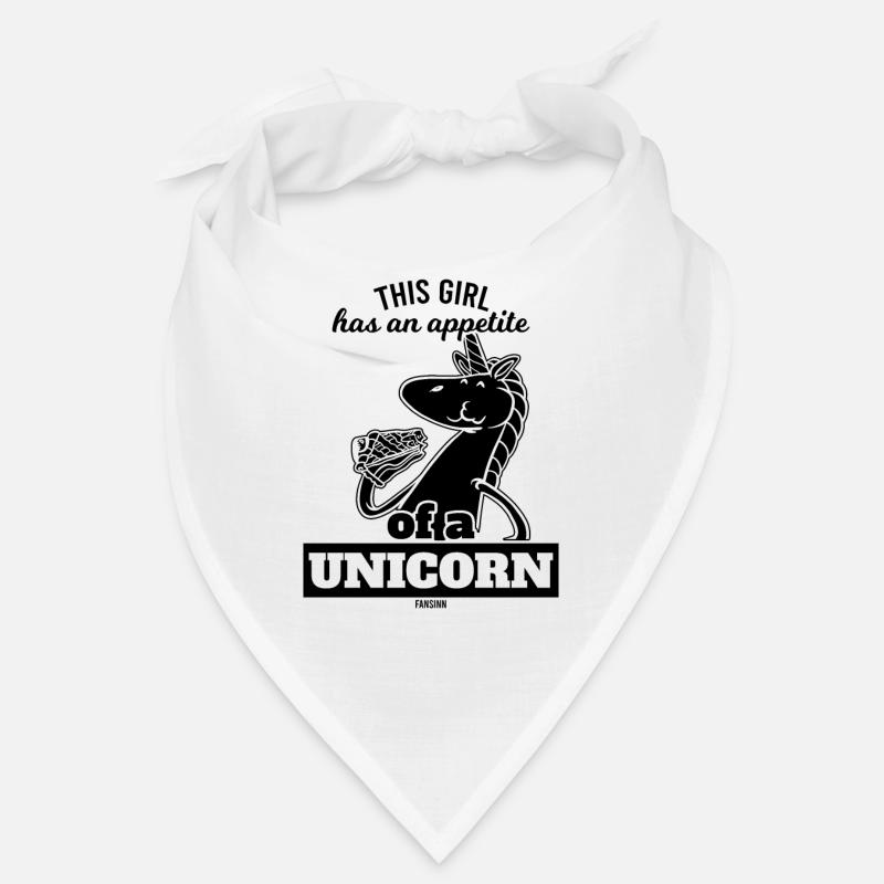 Einhorn Kuchen essen Mädchen Spruch Bandana