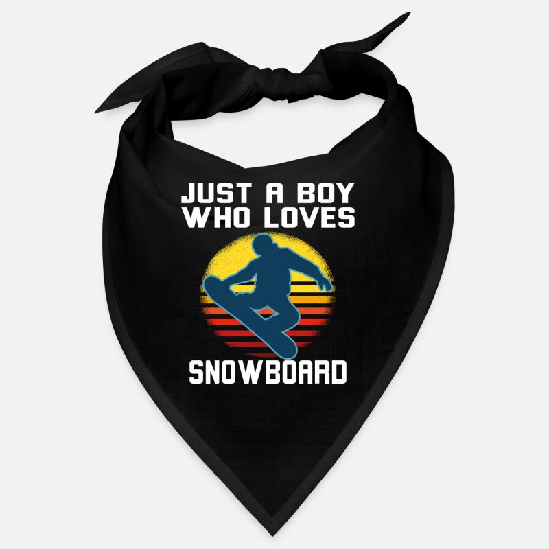 Just A Boy Who Loves Snowboard Bandana