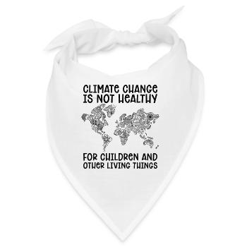 Climate Change Is Not Environment Climate Activist - Bandana - Weiß - Vorne