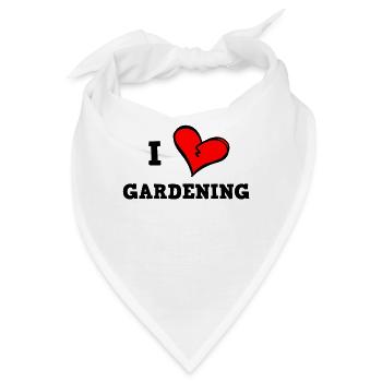 Ich liebe Gartenarbeit - Bandana - Weiß - Vorne