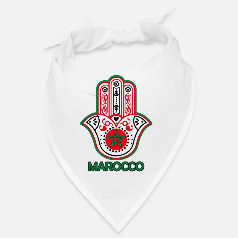 La main de fatma Maroc - drapeau du Maroc Bandana