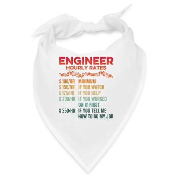 Ingenieur Stundensatz Engineering Mechanical Civil - Bandana - Weiß - Vorne