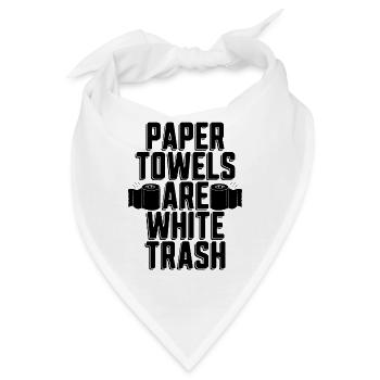 Paper Towels Are White Recycling Go Green Recycler - Bandana - Weiß - Vorne