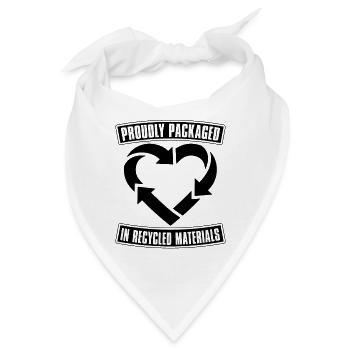 Proudly Packaged In Recycling Loves Reuse Recycler - Bandana - Weiß - Vorne