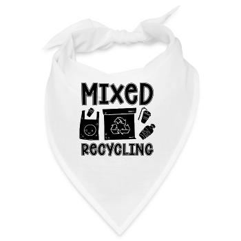 Mixed Recycling Eco Friendly Conservation Recycler - Bandana - Weiß - Vorne