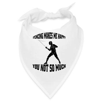 Fechten witziger Fechter Spruch Kampfsport lustige - Bandana - Weiß - Vorne