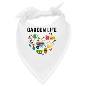 Garden Life Gardener Horticulturist Gardening Land - Bandana - Weiß - Vorne