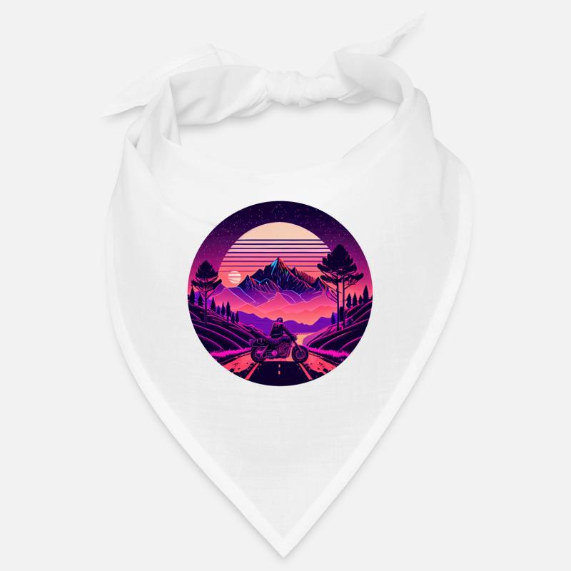 Retrowave Synthwave 80s Design Bandana