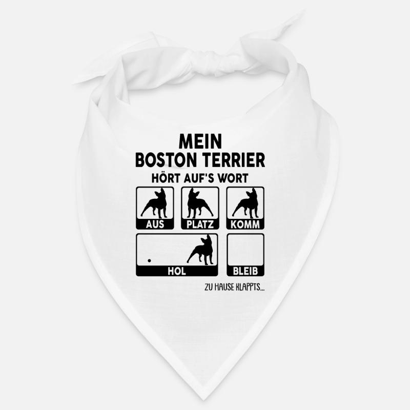 Boston Terrier - Bandana - Weiß