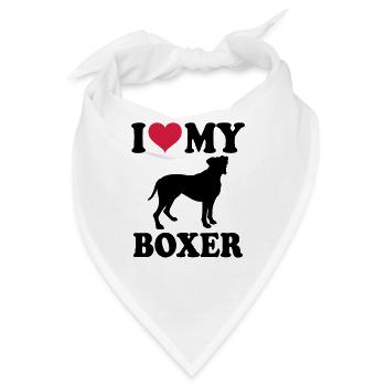 Deutscher Boxer - Bandana - Weiß - Vorne