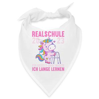 für dieses musste ich lange lernen Realschule 2023 - Bandana - Weiß - Vorne