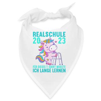 für dieses musste ich lange lernen Realschule 2023 - Bandana - Weiß - Vorne