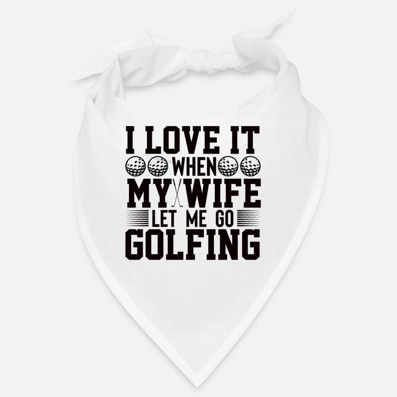 Golf Ehefrau Golfspieler Golftasche Ehemann Ball Bandana
