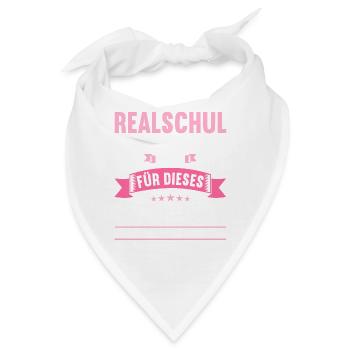musste lange so tun als ob ich lerne Realschule - Bandana - Weiß - Vorne
