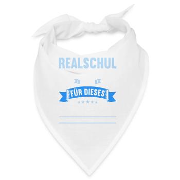musste lange so tun als ob ich lerne Realschule - Bandana - Weiß - Vorne