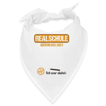 Realschule Gästebuch Realschulabschluss 2023 - Bandana - Weiß - Vorne