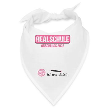 Realschule Gästebuch Realschulabschluss 2023 - Bandana - Weiß - Vorne