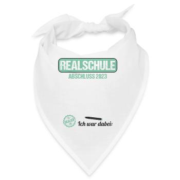Realschule Gästebuch Realschulabschluss 2023 - Bandana - Weiß - Vorne