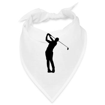 Golfspieler - Bandana - Weiß - Vorne