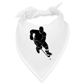 Eishockeyspieler - Bandana - Weiß - Vorne