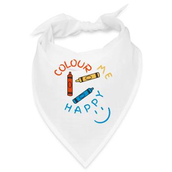 Colour Me Happy - Teachers Gift Idea - Bandana - Weiß - Vorne