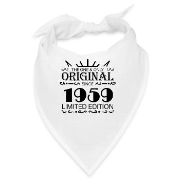 1959 - Baujahr 1959 - Jahrgang 1959 - Bandana - Weiß - Vorne