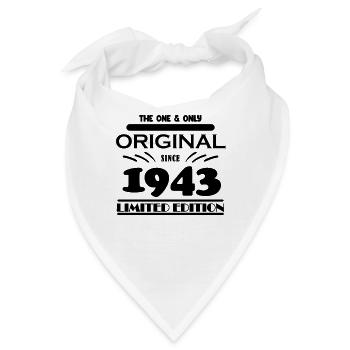 1943 - Baujahr 1943 - Jahrgang 1943 - Bandana - Weiß - Vorne